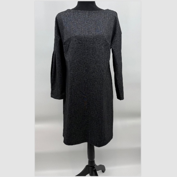 Banana Republic Dress Women Small Petite NEW Gray Black Short  Shift Career - Picture 1 of 14